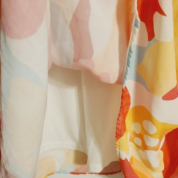 Flying Tomato | Multi-Colored Abstract Printed Maxi Length Skirt (Size Large) - Picture 8 of 11